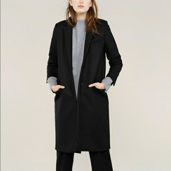 Everlane Jackets & Blazers - Everlane Wool Oversized Black Coat Medium